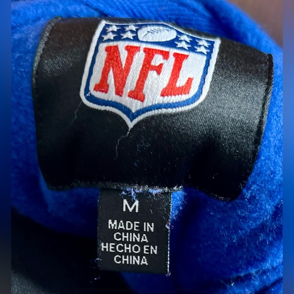 🤩 NFL New York Giants Hoodie Red Blue Men’s Sz M - Picture 4 of 4